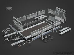 Brian James Trailers CONNECT 476-5522-35-3-12 | TRIDEM | ANKIPPBAR | RAMPEN 550X229CM 3500KG HOCHLADER | SCHWARZ