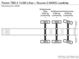 Pacton TBD.3 13.6M Liftas + Stuuras 2.500KG Laadklep