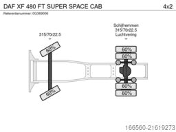 DAF XF 480 FT SUPER SPACE CAB