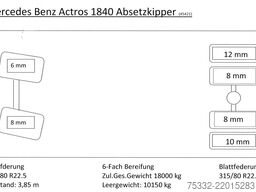 Mercedes-Benz Actros 1840 BB blatt 3 Pedale Tele AHK