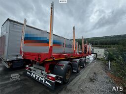 Huttner Timber trailer w/ 17 t/m Epsilon crane and extensi