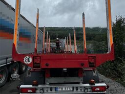 Huttner Timber trailer w/ 17 t/m Epsilon crane and extensi
