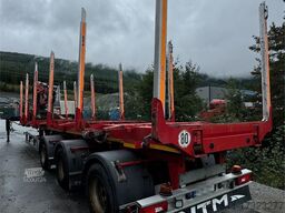 Huttner Timber trailer w/ 17 t/m Epsilon crane and extensi