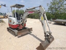 Takeuchi TB23R with 3 excavator buckets
