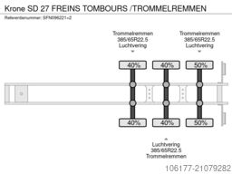 Krone SD 27 FREINS TOMBOURS /TROMMELREMMEN