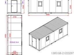 Elipo® Bürocontainer 6m x 2,4m Isolierter Container Massiv NEU