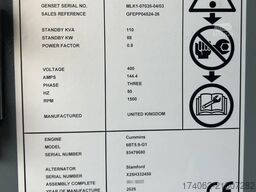 Cummins 6BT5.9-G1 - 110 kVA Generator - DPX-25105