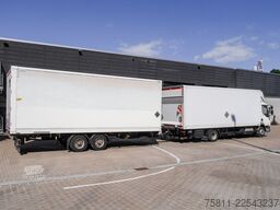 DAF LF 220 12t SAXAS KOFFER + ANHÄNGER MOESLEIN AHK