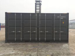 20 Fuß High Cube Side Door Seecontainer Open Side / Neucontainer / Anthrazit