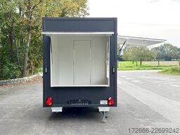 Andere VK 15352023 | SCHWARZ | GASTÜR 350X200X230CM 1500KG VERKAUFSANHÄNGER | 2X VERKAUFSKLAPPE
