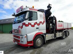 Volvo FH12 6x2 hook lift truck with a PM 23 tm crane