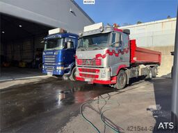 Volvo FH12 6x2 hook lift truck with a PM 23 tm crane