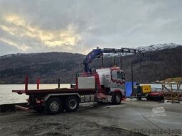 Volvo FH12 6x2 hook lift truck with a PM 23 tm crane