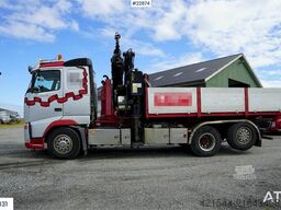 Volvo FH12 6x2 hook lift truck with a PM 23 tm crane
