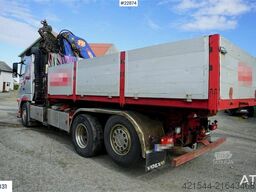 Volvo FH12 6x2 hook lift truck with a PM 23 tm crane