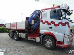 Volvo FH12 6x2 hook lift truck with a PM 23 tm crane