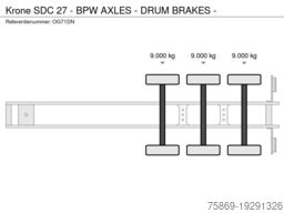 Krone SDC 27 - BPW AXLES - DRUM BRAKES -