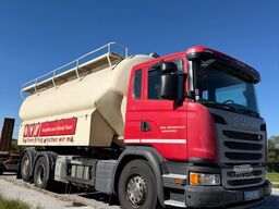 SCANIA G-410 6X2 SILOWAGEN VOLLUFT LIFT GELENKTE HINTER