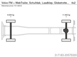 Volvo FM + Krone Trailer, Schuifdak, Laadklep, Globet...