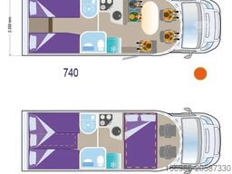 Ilusion XMK 740 Automatik m. Einzelbetten