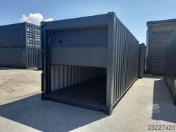 20 Fuß Container mit Sektionaltor Garage Anthrazit / Container mit Rolltor / NEU