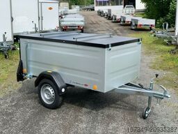 TPV TRAILERS KT-EU2 Koffer Anhänger mit Deckel - Silbergrau-