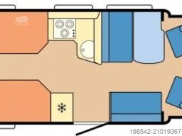 Hobby Optima De Luxe T70 E Temp/GFK-Boden-Dach/Markise