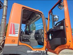 IVECO AD190D42 - CASSONE RIB. TRILATERALE CON GRU DIETRO CABINA
