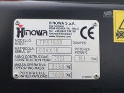 Hinowa TPX1800 | TRACKED FORKLIFT | 1.8 TON | EXT FORKS