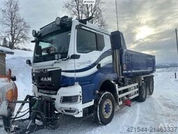 MAN TGS fully plowed dump truck 4x4+2 w/ underlying cu