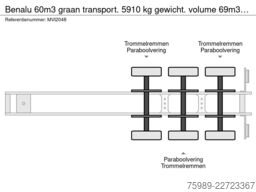 Benalu 60m3 graan transport. 5910 kg gewicht. volume 6...