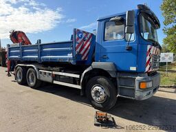 MAN 33.343 - 6x4 HOOKLIFT + CONTAINER + CRANE ATLAS...