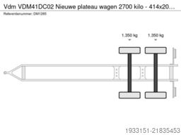 Vdm VDM41DC02 Nieuwe plateau wagen 2700 kilo - 414x...
