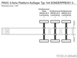 PAVIC 3-Achs Plattform-Auflieger Typ 144 SONDERPREIS!...