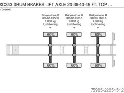 PACTON TXC343 DRUM BRAKES LIFT AXLE 20-30-40-45 FT. TOP
