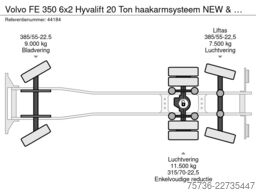 Volvo FE 350 6x2 Hyvalift 20 Ton haakarmsysteem NEW &...