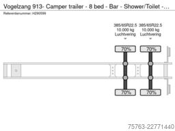 Vogelzang 913- Camper trailer - 8 bed - Bar - Shower/Toil...