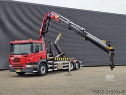 Scania P410 6x2*4 / HOOKLIFT + CRANE / ABROLKIPPER KRAN