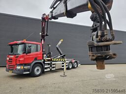 Scania P410 6x2*4 / HOOKLIFT + CRANE / ABROLKIPPER KRAN