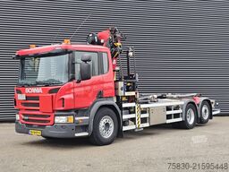 Scania P410 6x2*4 / HOOKLIFT + CRANE / ABROLKIPPER KRAN