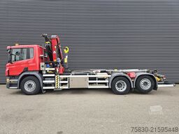 Scania P410 6x2*4 / HOOKLIFT + CRANE / ABROLKIPPER KRAN