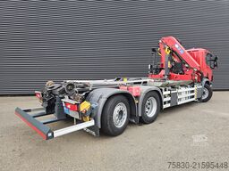 Scania P410 6x2*4 / HOOKLIFT + CRANE / ABROLKIPPER KRAN