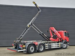 Scania P410 6x2*4 / HOOKLIFT + CRANE / ABROLKIPPER KRAN