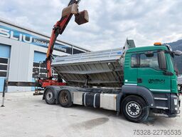 MAN TGS 26.400 6X2 Lenk Kipper Kran PK 18002 Funk