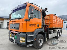 MAN TGA 28.410 6X2 Abrollkipper Kran PK 16502 18m