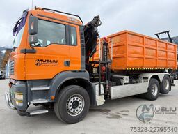 MAN TGA 28.410 6X2 Abrollkipper Kran PK 16502 18m