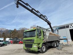 DAF CF85 410 6x2 Meiller Kipper Kran Hiab 144 ES-3