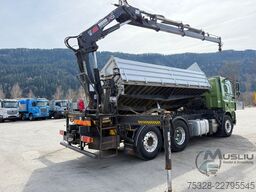 DAF CF85 410 6x2 Meiller Kipper Kran Hiab 144 ES-3