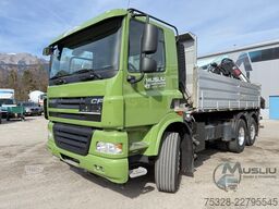 DAF CF85 410 6x2 Meiller Kipper Kran Hiab 144 ES-3