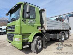 DAF CF85 410 6x2 Meiller Kipper Kran Hiab 144 ES-3